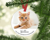 Personalised Cat Memorial Christmas Ornament - Christmas Tree Hanging Ornament - Pet Memorial Ornament - Cat Lovers Memorial Gift - Ornament - Craftellery